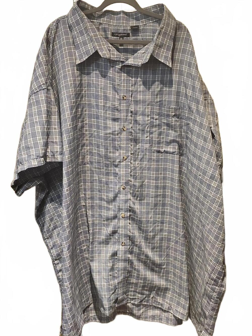 Greystone Plaid Short Sleeve Button Up Shirt Sz 10X Casual